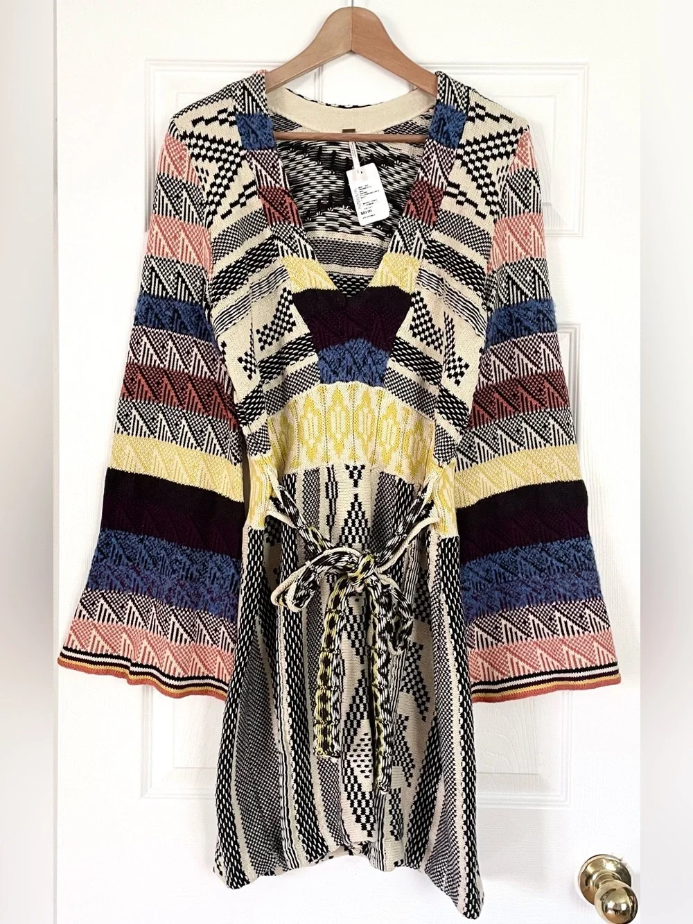 NWT Free People Patchwork Sweater Dress Size L - Picture 3 of 7